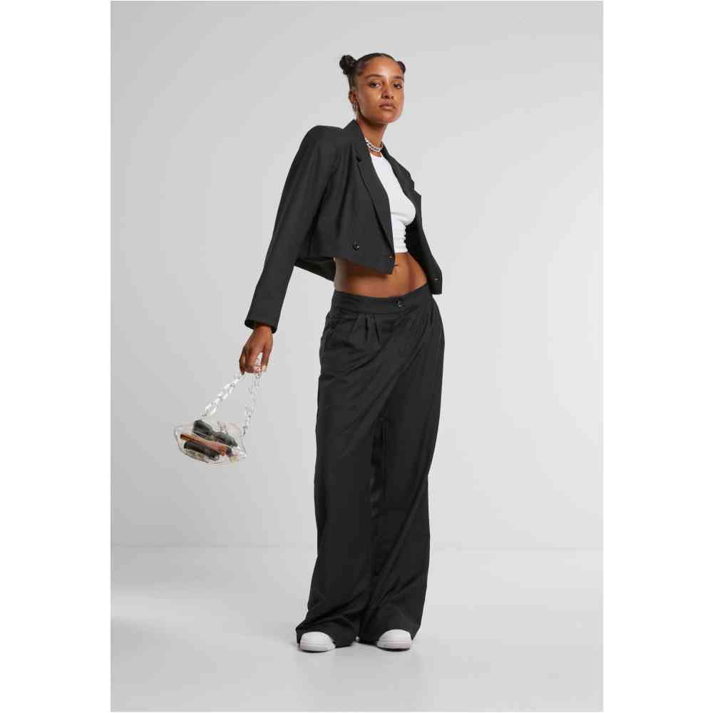 Urban Classics - Cropped Veste de blazer - Noir